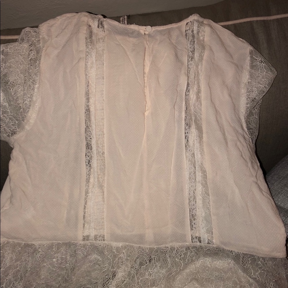 Cream Lace Crop Top